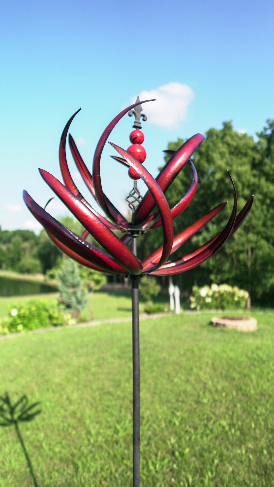 Spring Reeds, Red - kinetic art | Marshall Home and Garden