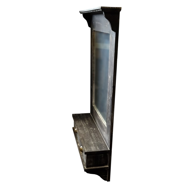 Wall Mirror W Drawers Rustic Finish 26 8x6 5x37 6inch Mirrors