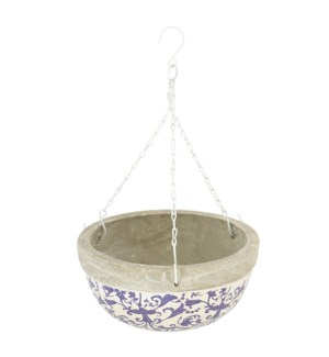 Aged ceramic hanging basket. C