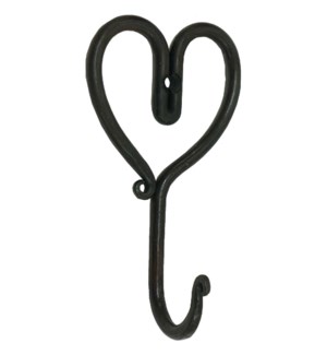 Forged Heart Hook Iron