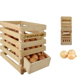 Wooden onion crate