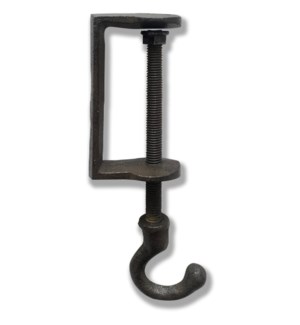 "Clamp style Hook Cast Iron, Brown"
