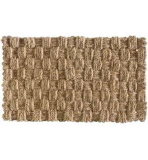 "Coir Rope Doormat, Natural, 18x30in"