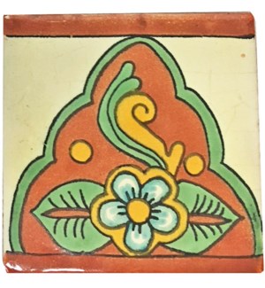 Coaster/Tiles Rust Flower Set/4