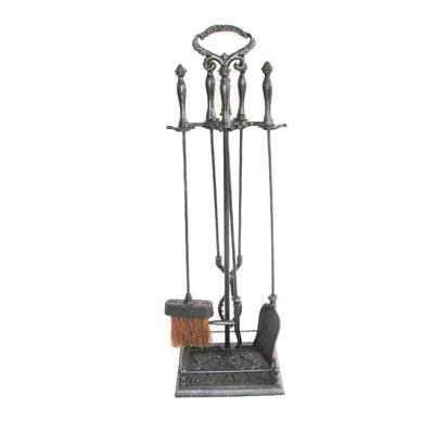 Fireplace Tool Set W Stand Fire Accessories North American