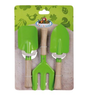 Children garden tools set/3 green