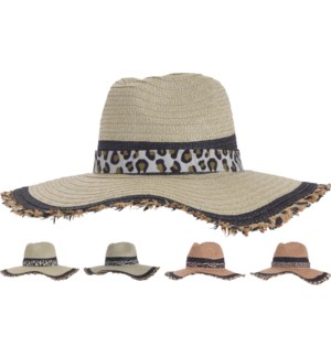 "Fc4000420 Ladies Beach Hat,4/Asst Size 40X12cm, LC"