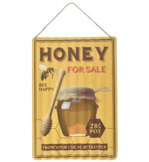 Ad sign corrugated honey