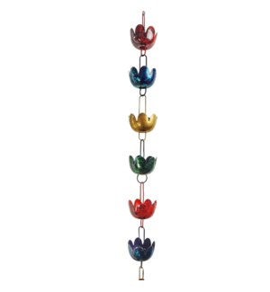 Multicolor Lily Cup Rain Chain