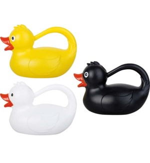 Plastic watering can duck ass.