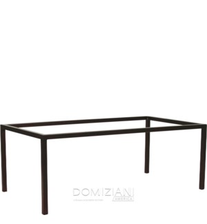 43.5 in. x 23.25 in. x 16 in Coffee Table Base, 1 in. Frame, Powder Coated Steel - Brown