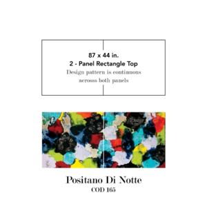 87 in. x 44 in. Rectangle Table Top (2 Pcs) - COD 165 - Positano Di Notte