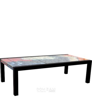 102 in. x 51 in. Brando Rectangle Table Base - Black with 9 Panel Table Top - COD 151 - PP3