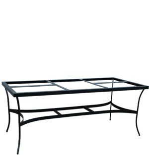 Dining Table Base, 67 x 32 x 27, Black, Supporting Sizes: 79 x 40 to 87 x  44