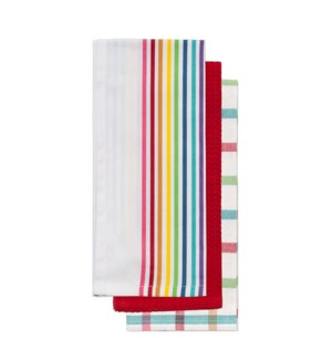 Rainbow Tea Towel Set Of 3 Multi