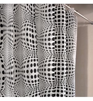Illusion Shower Curtain Black