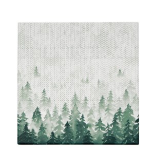 Boreal Forest Printed Ceramic Trivet Green