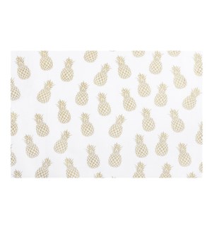 Pineapple Printed Vinyl Placemat Gold