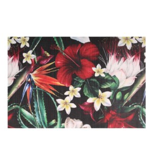 Midnight Tropical Printed Vinyl Placemat Multi