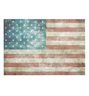 Stars and Stripes Printed Vinyl Placemat Red