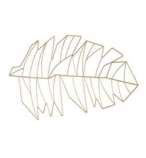 Frosted Metal Palm Placemat Gold