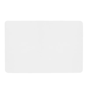 Studio Leather Rectangle Placemat White