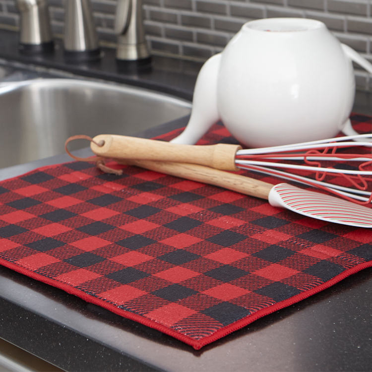 buffalo check drying mat