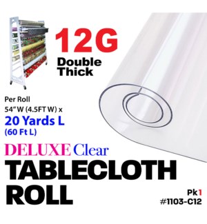 Table Cover Clear Roll 20 yds Red paper Thicker