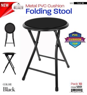 Folding Stool w/o back - Black