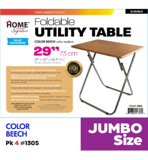 Table Jumbo Utility 29"x20" Beech