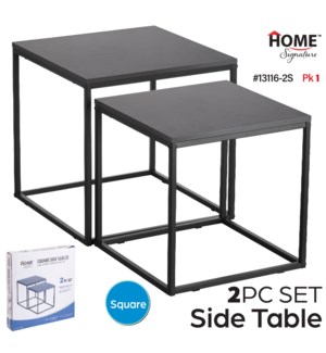 Side Tables Square 2Pc Set (MDF)