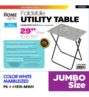 Table Jumbo Utility 29"x20" Marblized Ivory