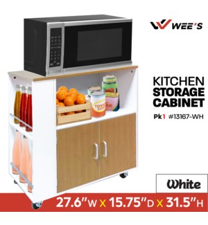 Kitchen Storage Cabinet - White (27.6x15.75x31.5")