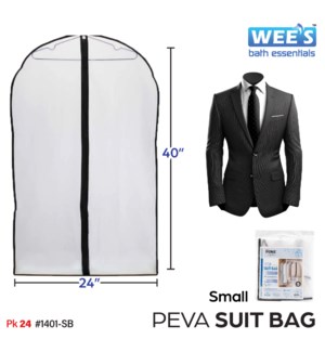 Suit Bag Clear PEVA (24x40")