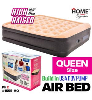 Air Bed Mattress High Raised Queen Build-In Pump