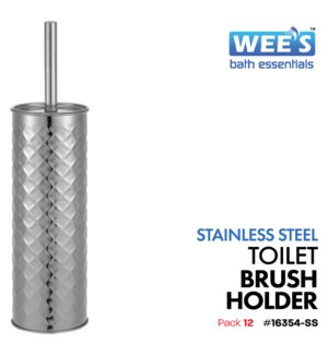 Brush Toilet SS Holder Embossed Diamond Design