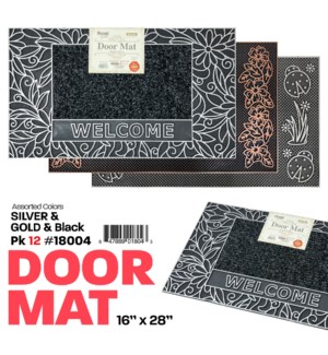 Door Mat PVC 16x28" Flower Series