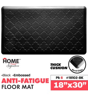 Mat Anti-Fatigue Embossed 18X30" Black