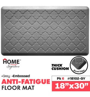 Mat Anti-Fatigue Embossed 18X30" Grey