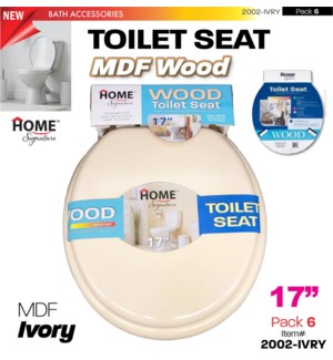 Toilet Seat MDF 17" Ivory