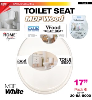 Toilet Seat MDF 17" White