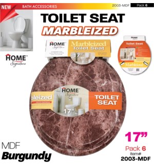 Toilet Seat MDF 17" Marbelized Blue