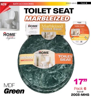 Toilet Seat MDF 17" Marbelized Green