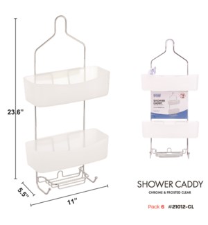 Shower Caddy Chrome/Frosted Clear