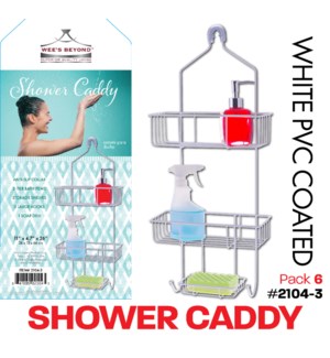 Shower Caddy PVC-Coated White