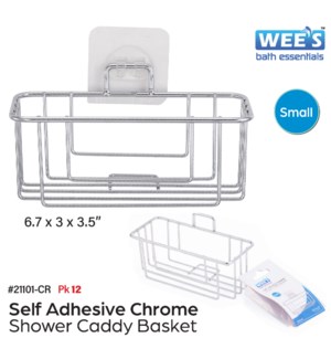 Shower Caddy Basket w Self Adhesive SS Small