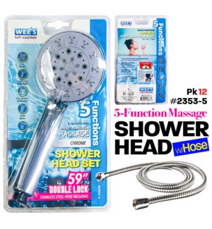 Handshower Head Chrome 4" 5-Setting(10cm)