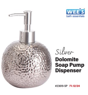 Dolomite Soap Pump Dispenser - Silver