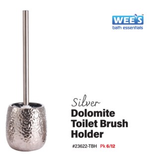 Dolomite Toilet Brush Holder - Silver