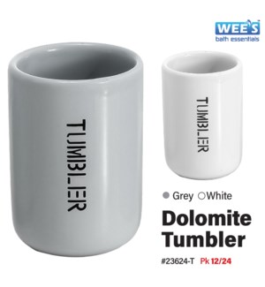 Dolomite Tumbler w Decal - Wht/Grey